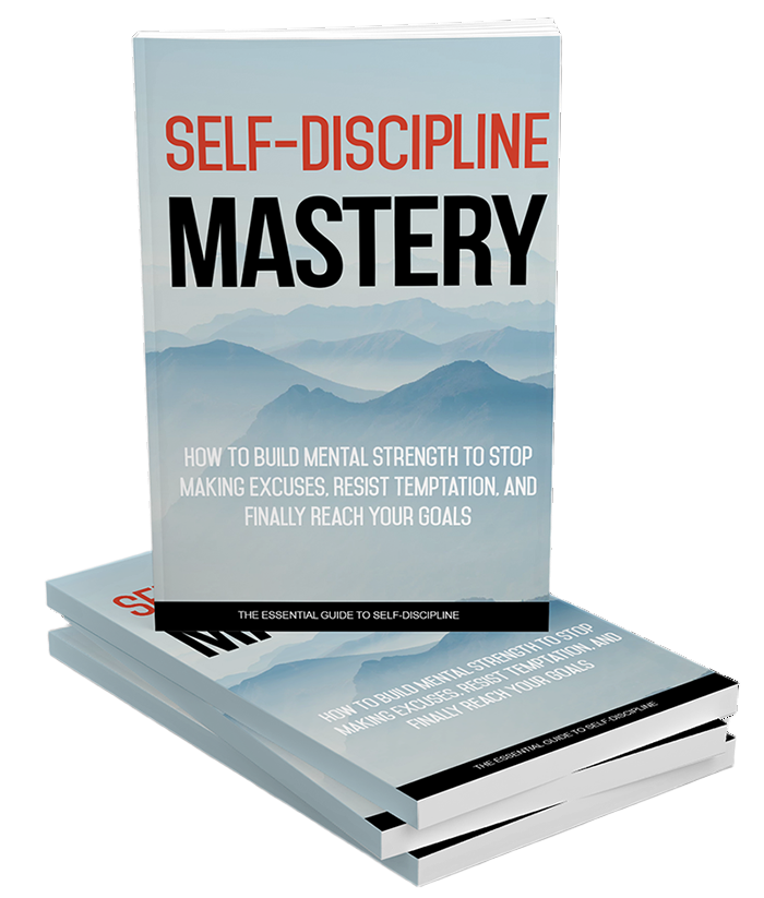 Open e-book titled Self-Discipline Mastery by Zenvibez, featuring a clean layout with motivational content on self-discipline.
