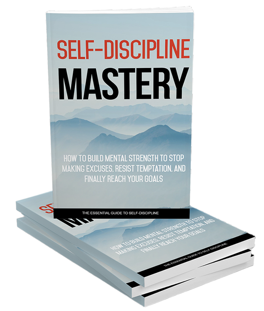 Open e-book titled Self-Discipline Mastery by Zenvibez, featuring a clean layout with motivational content on self-discipline.