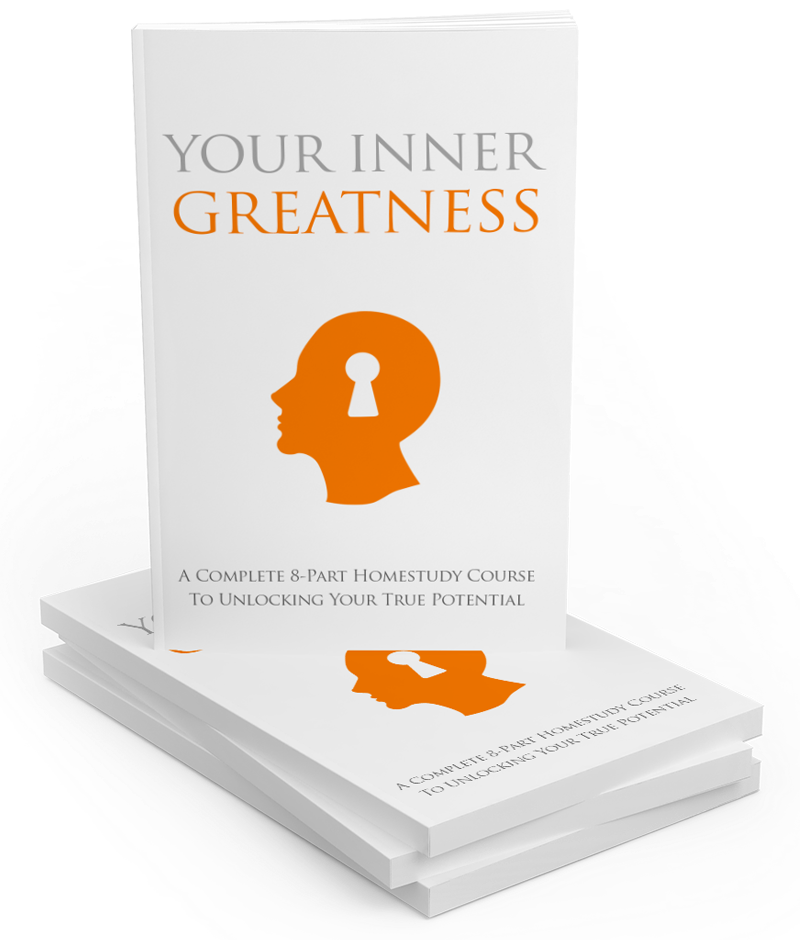 Open e-book titled Your Inner Greatness by Zenvibez, showing pages with motivational text and inspiring design.