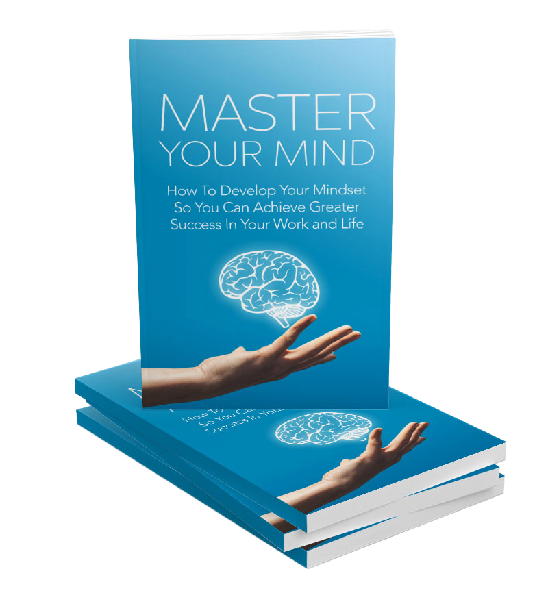 Open e-book titled "Master Your Mind" by Zenvibez, showcasing a clean digital page with calming design elements.