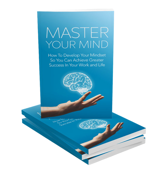 Open e-book titled "Master Your Mind" by Zenvibez, showcasing a clean digital page with calming design elements.